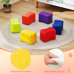 Modular Stool Set for Kids, 6 PCS Butterfly Stools with Detachable