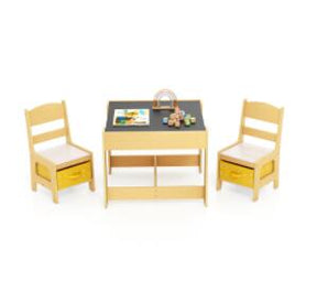 3-In-1 Kids Multi Activity Table & 2 Chairs Set for Toddlers