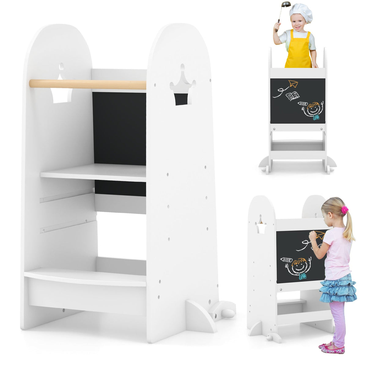Toddler Standing Tower with 3-Level Adjustable Platform