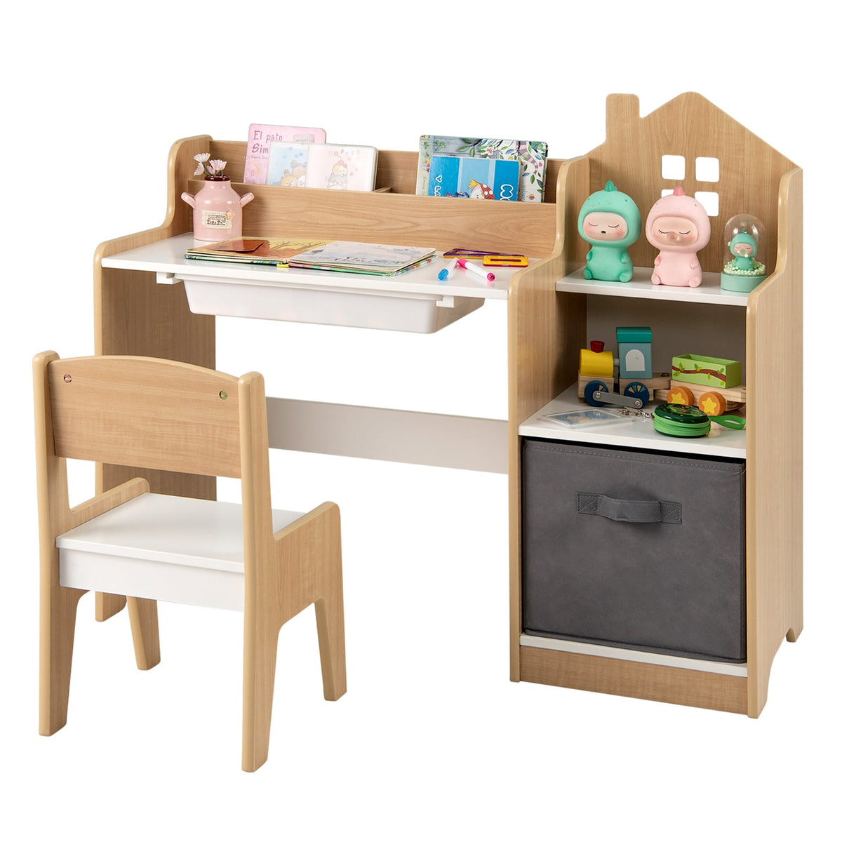 Student Drawing Writing Desk Set for Boys & Girls