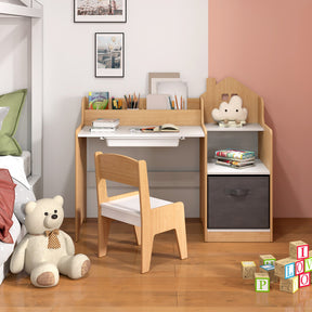 HONEY JOY Kids Study Desk and Chair Set, Children Study Table