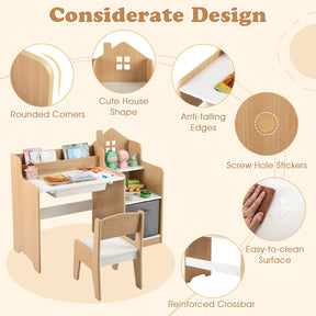 Student Drawing Writing Desk Set for Boys & Girls