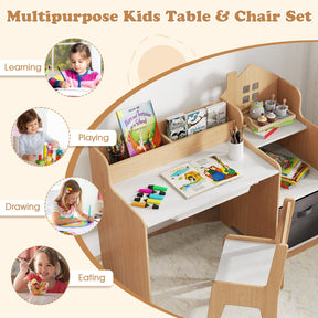 Student Drawing Writing Desk Set for Boys & Girls