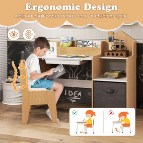 Student Drawing Writing Desk Set for Boys & Girls