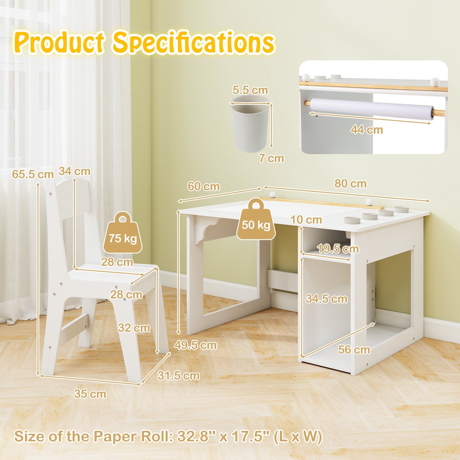 Kid’s Art Table & Chair Set