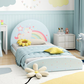 Single Floor Bed Frame, Upholstered Single Size Kids Floor Bed