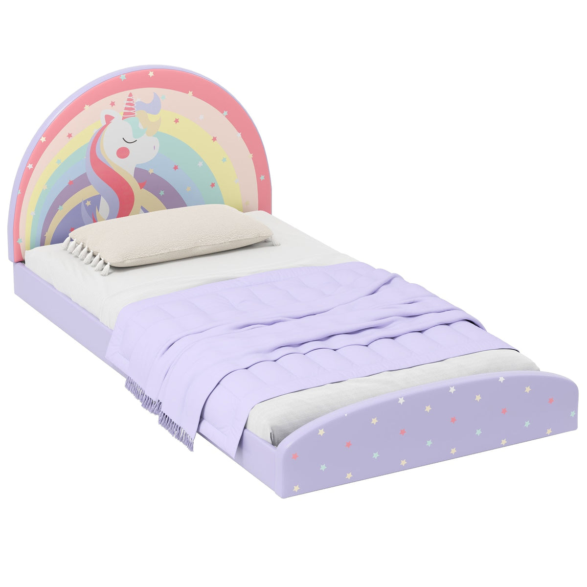 Single Floor Bed Frame, Upholstered Single Size Kids Floor Bed