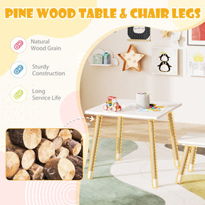Kids Table and Chairs Set Wooden Toddler Desk and Chair Set