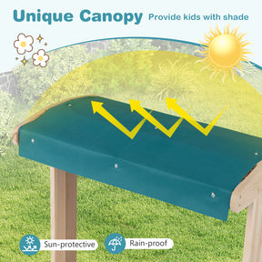 Wooden Art Easel for Kids, Double-sided Kids Easel with Transparent Board & Paper Roll