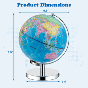 World Globe, 3-in-1 Desktop Spinning Earth w/ Illuminated Constellation Maps