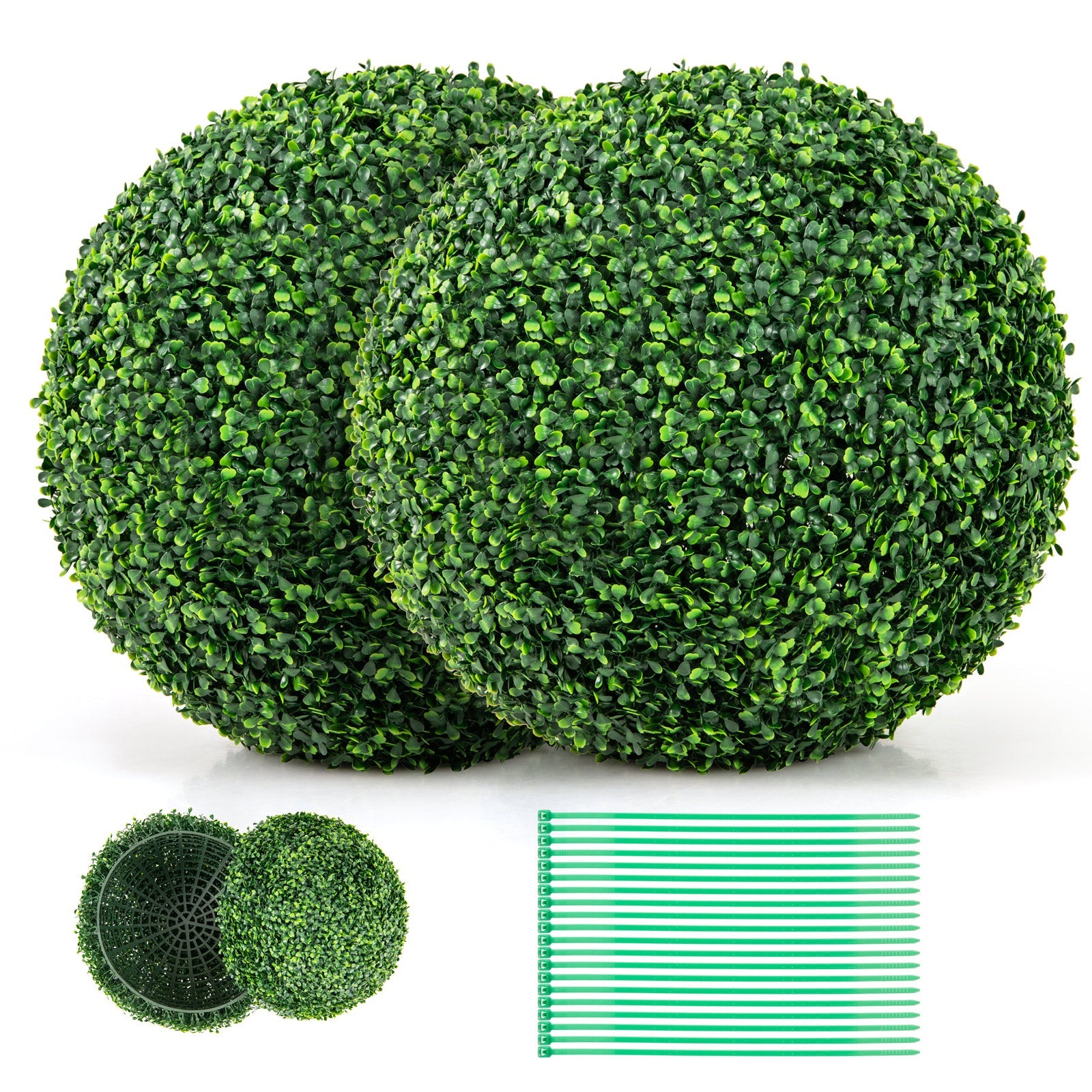 2 PCS Artificial Plant Milan Grass Ball Faux Plant Home Wedding Decoration