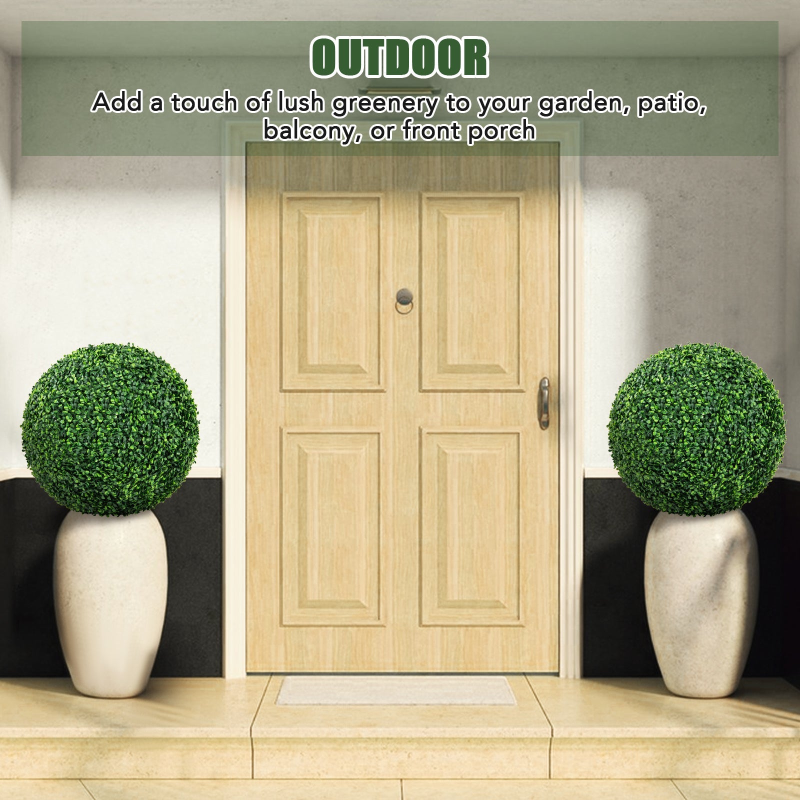 2 PCS Artificial Plant Milan Grass Ball Faux Plant Home Wedding Decoration