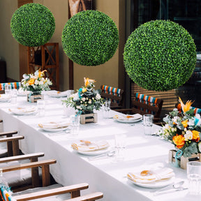 2 PCS Artificial Plant Milan Grass Ball Faux Plant Home Wedding Decoration