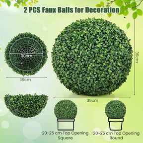 2 PCS Artificial Plant Milan Grass Ball Faux Plant Home Wedding Decoration