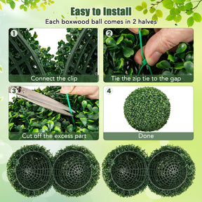 2 PCS Artificial Plant Milan Grass Ball Faux Plant Home Wedding Decoration