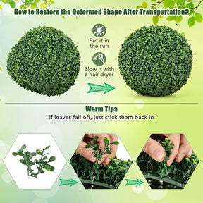 2 PCS Artificial Plant Milan Grass Ball Faux Plant Home Wedding Decoration