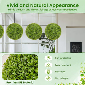 2 PCS 50cm Artificial Plant Boxwood Topiary Ball Faux Plant Home Decoration