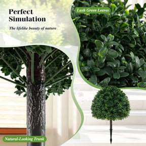 2 Pack Faux Bushes with Ground Spike