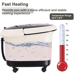 Heat Vibration Foot Spa Bath Massager with  Temperature & Time Setting