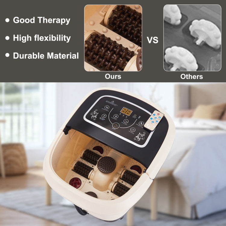 Heat Vibration Foot Spa Bath Massager with  Temperature & Time Setting