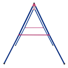 A-Frame Swing Stand for 2 Swings, 300kg Heavy Duty Metal Swing Set w/ Ground Stakes
