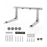 Heavy-Duty Mini Split Wall Mounting Bracket Outdoor AC Bracket with Adjustable Rubber Pads for 12000-24000 BTU Universal Ductless AC Unit