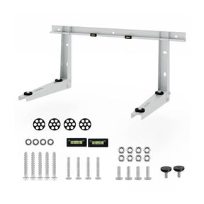 Heavy-Duty Outdoor Stainless Steel AC Bracket Mini Split Wall Mounting Bracket with Adjustable Rubber Pads for 6000-12000 BTU Universal Ductless Air Conditioner
