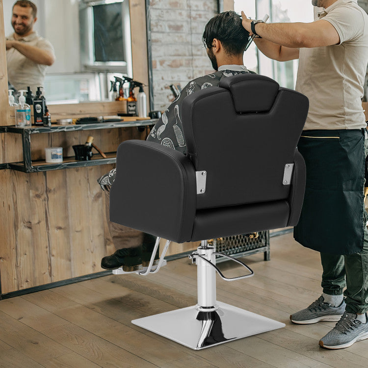 Heavy Duty Salon Chair with 360 Degrees Swivel with Adjustable Headrest and Height