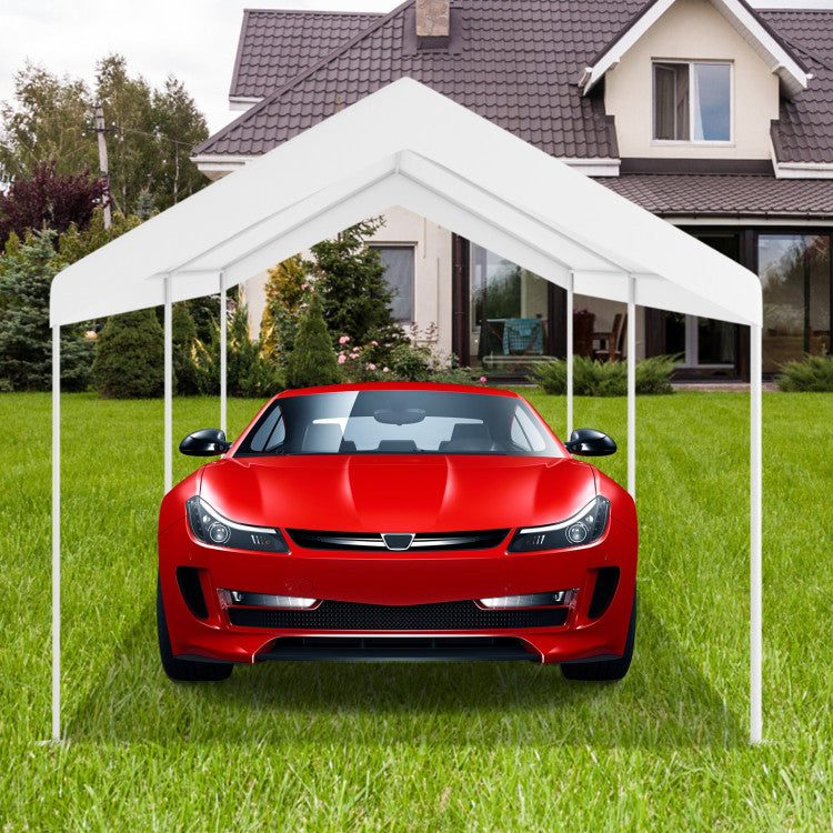 Hikidspace 10 x 20 Feet Steel Frame Portable Waterproof Car Canopy Shelter