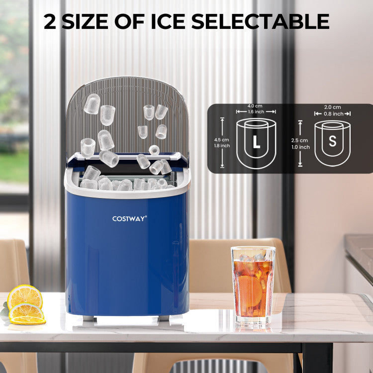 Hikidspace 2.2 L Portable Ice Cube Maker with Bullet-Shaped Ice Cube