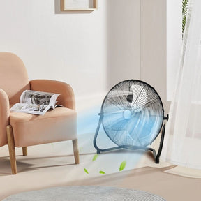Hikidspace 20 Inch High Force Floor Fan with 3 Speeds for Garages and Factories