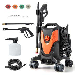 2400 PSI High-power Electric Pressure Washer with 4 Nozzles for Patio Garden Car Cleaning