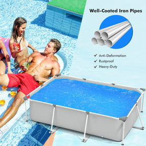 3-Layer Strong Fabric Above Ground Pool with Pool Cover for Balcony and Patio