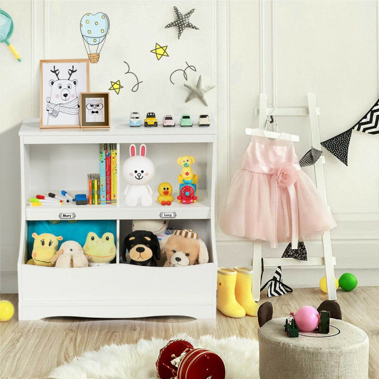 Hikidspace 3-Tier Bookcase Kids Toys Storage Organizer