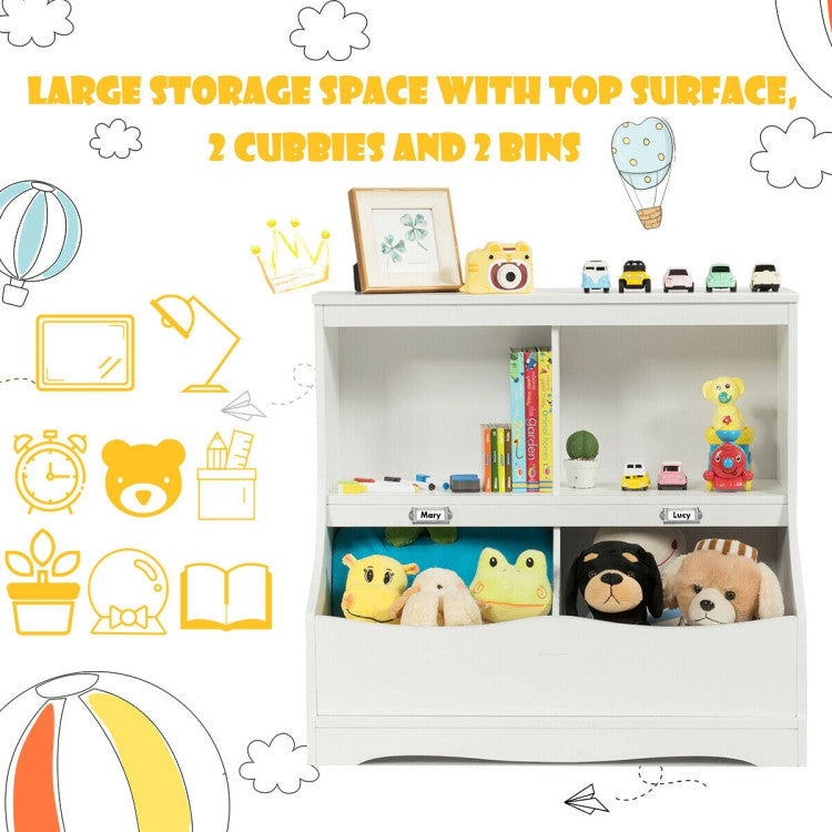 Hikidspace 3-Tier Bookcase Kids Toys Storage Organizer