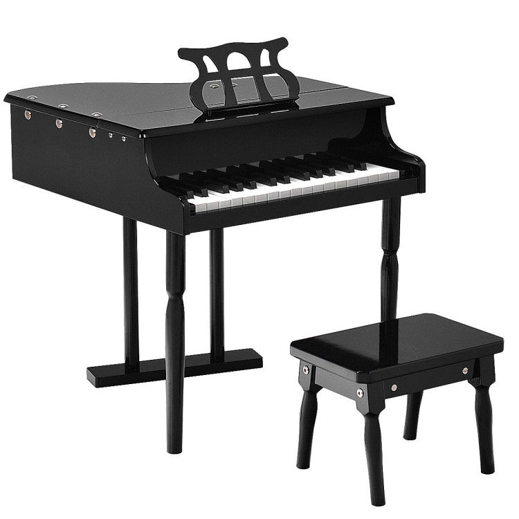 30-Key Kids Toys Piano Keyboard with Bench Piano Lid and Music Rack