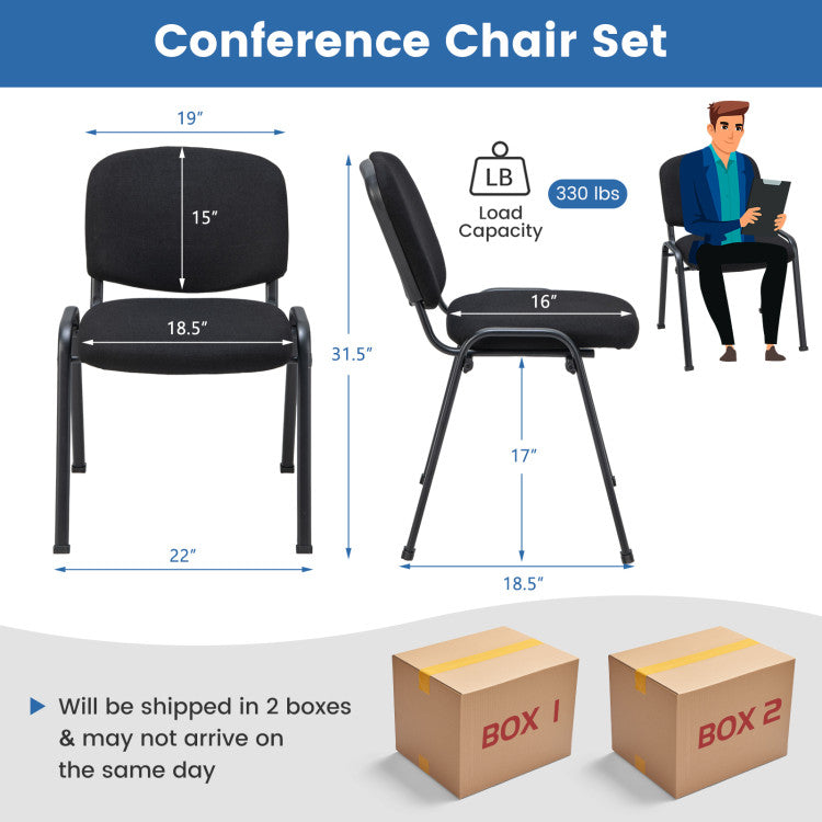 Hikidspace 330lbs 5 Pieces Conference Office Chair Set for Guest Reception