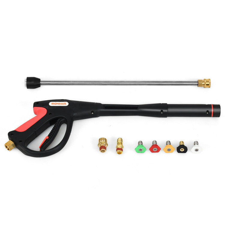 4000 PSI Pressure Washer Gun with 20-Inch Extension Wand Lance for Car and Floor Cleaning