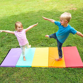 5-Panel Folding Kids Gymnastics Mat for Active Play with Carrying Handles
