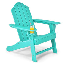 Outdoor All-Weather HDPE Adirondack Chair with Cup Holder