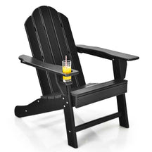 Outdoor All-Weather HDPE Adirondack Chair with Cup Holder