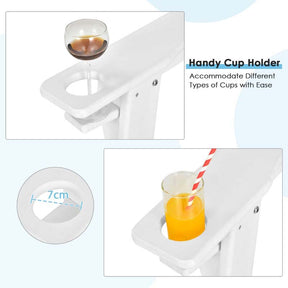 Outdoor All-Weather HDPE Adirondack Chair with Cup Holder