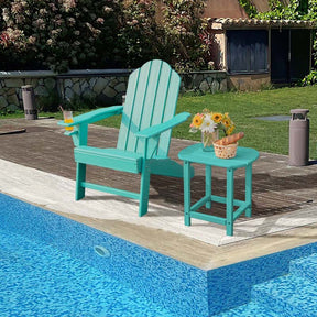 Outdoor All-Weather HDPE Adirondack Chair with Cup Holder