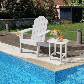 Outdoor All-Weather HDPE Adirondack Chair with Cup Holder