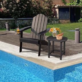 Outdoor All-Weather HDPE Adirondack Chair with Cup Holder