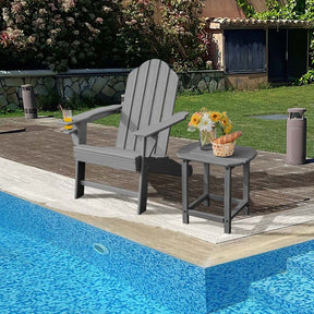 Outdoor All-Weather HDPE Adirondack Chair with Cup Holder