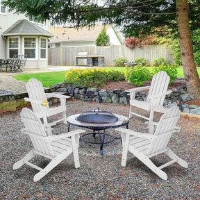 Outdoor All-Weather HDPE Adirondack Chair with Cup Holder