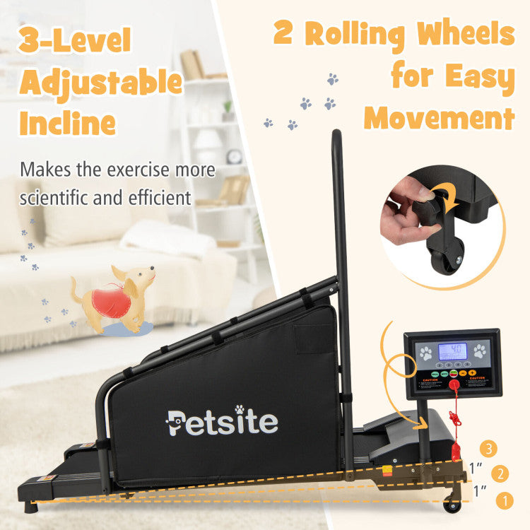Indoor Pet Exercise Equipment with Remote Control and 3 Adjustable Base Heights