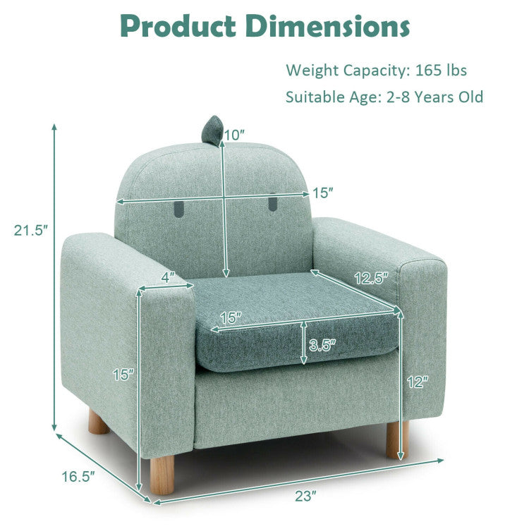 Kids Sofa with Armrest and Thick Cushion for Playrooms, Living rooms and Kindergarten