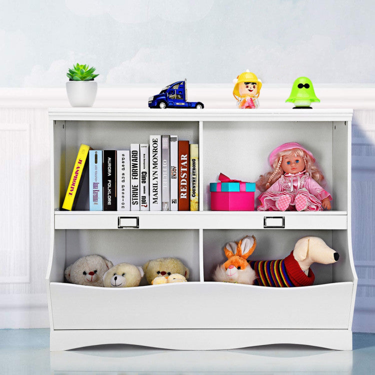 Hikidspace Kids Toy Storage Organizer Children Bookshelf Bookcase
